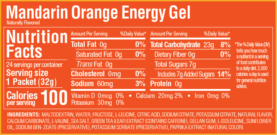 gu energy gels mandarin facts
