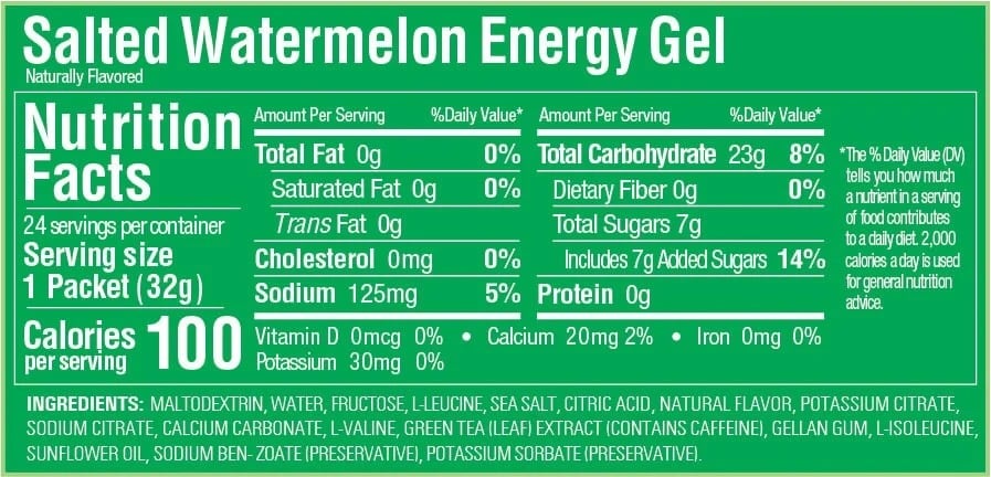 gu energy gels salted watermelon facts