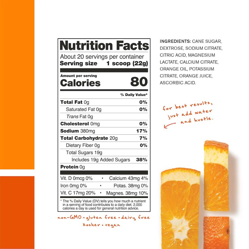hydration sport drink mix nutrition orange