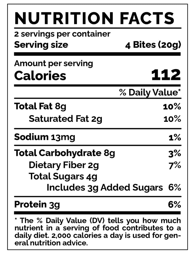 Granola Bites Lecka Mocha nutrition facts