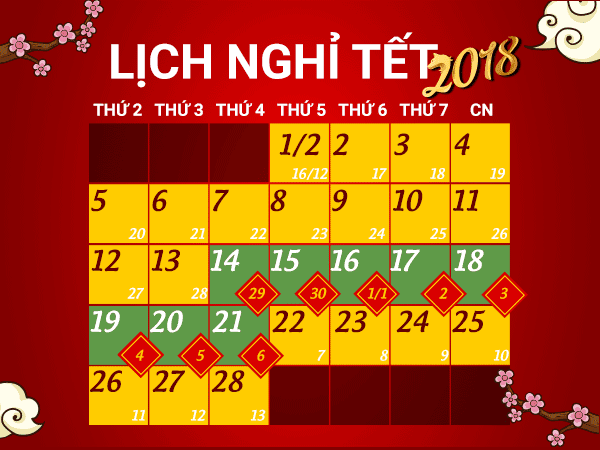 lich nghi tet