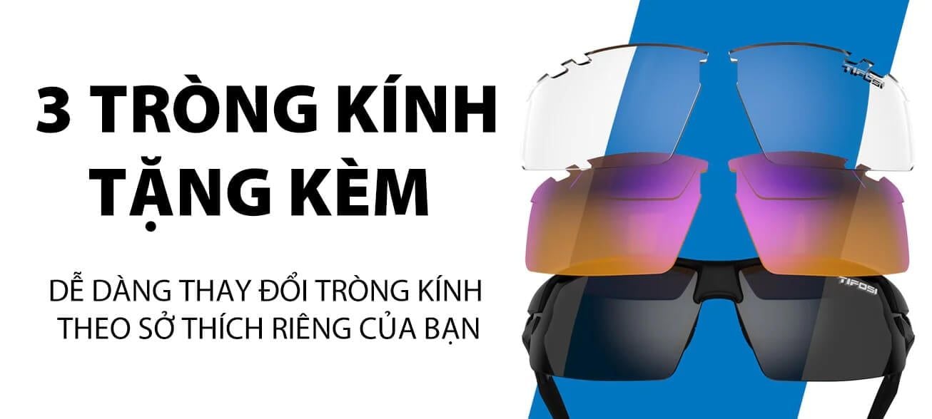 Kính Mát Thể Thao Nam Nữ Tifosi Crit - Kèm 3 Tròng