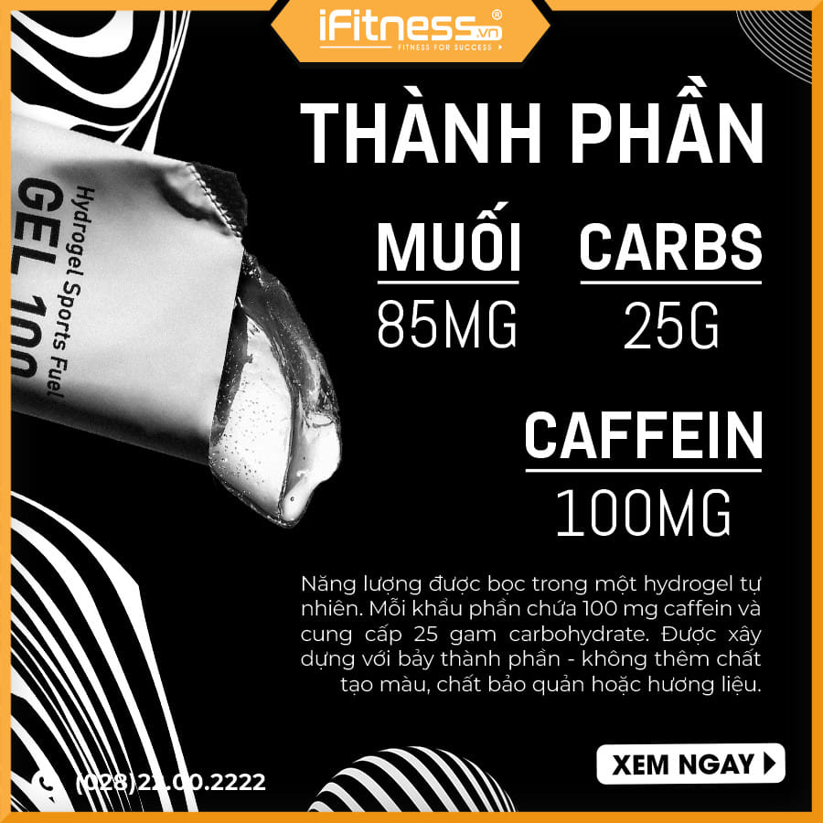 Maurten GEL 100 Caf 100mg thanh phan