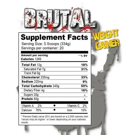 Terror Labz Brutal Mass Gainer 15lbs