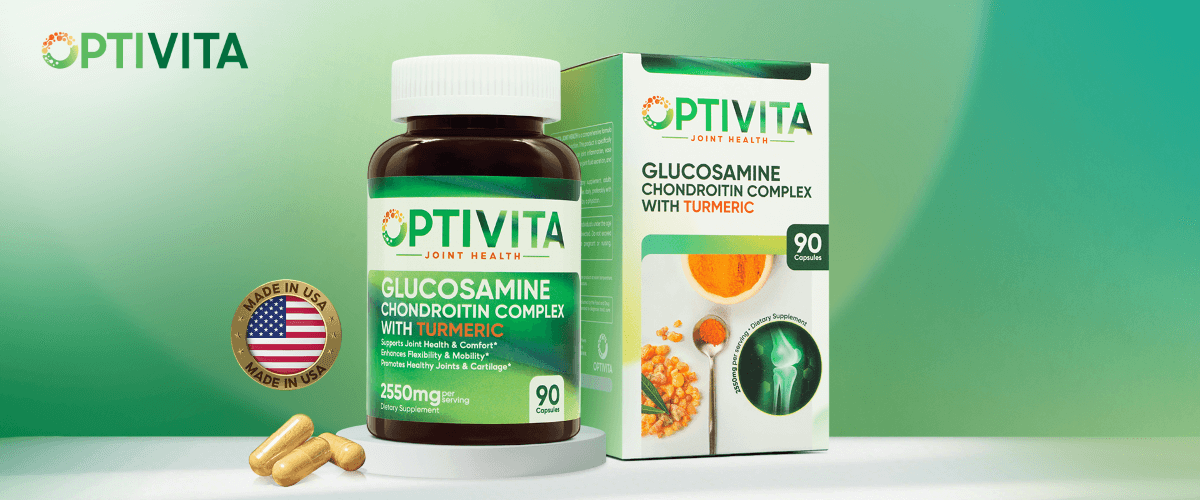 Viên Uống Hỗ Trợ Xương Khớp Optivita Glucosamine Chondroitin Complex with Turmeric