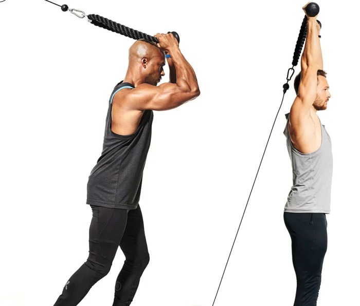 Standing Overhead Cable Triceps Extension