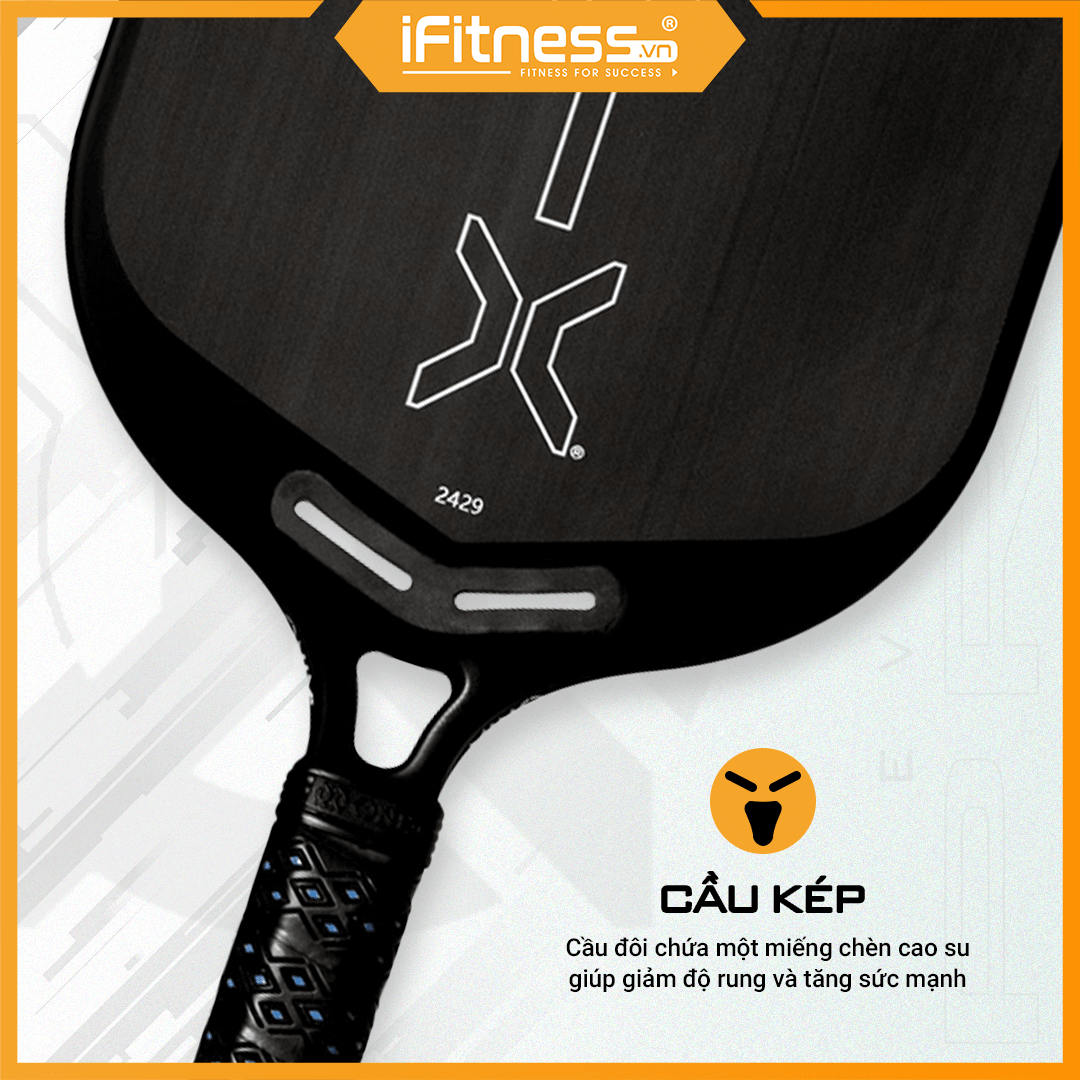 Vợt Pickleball Chuyên Nghiệp Onix MALICE DB, Raw Carbon 14mm & 16mm