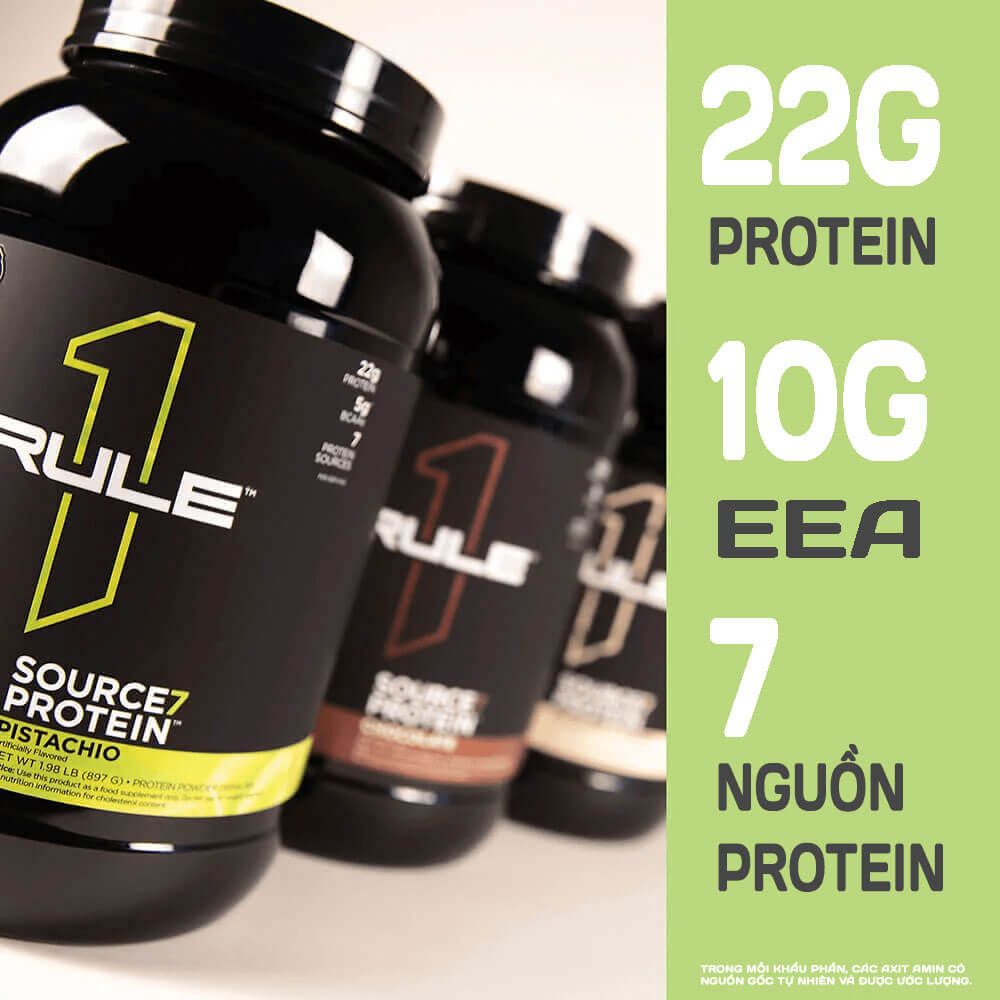Sữa Tăng Cơ Giảm Mỡ Rule One Protein R1 Source7 Protein Vanilla 4.98 lbs