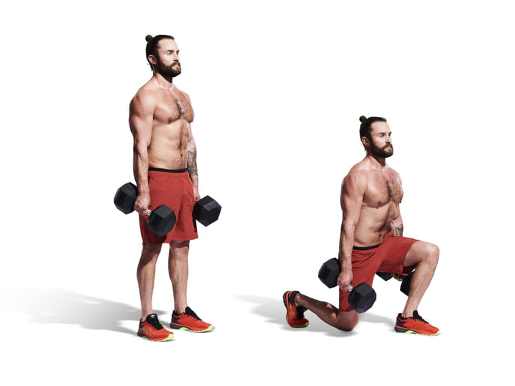 reverse lunge, leg, human body, shoulder, human leg, elbow, standing, joint, chest, knee, facial hair,