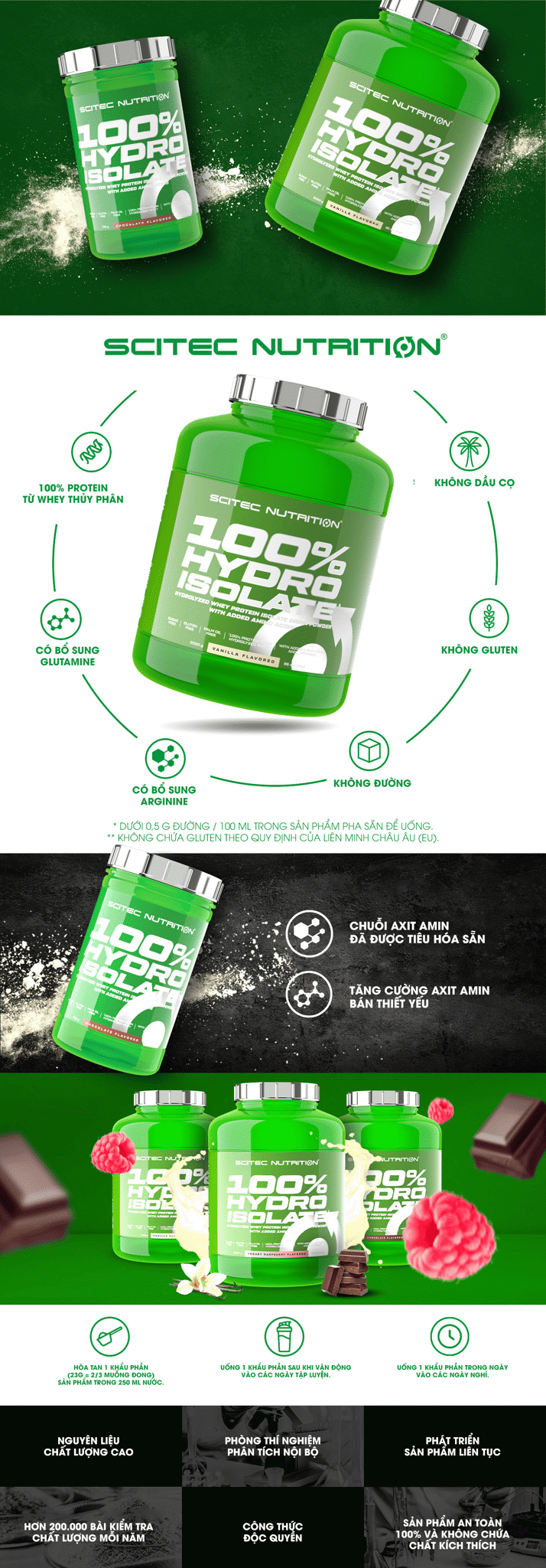 Sữa Tăng Cơ Scitec Nutrition 100% Hydro Isolate