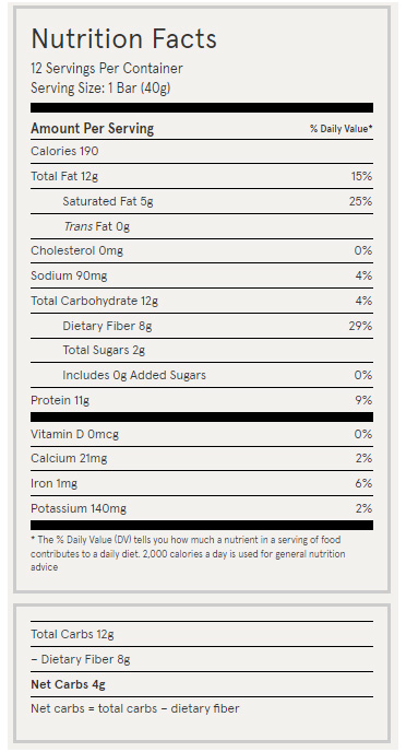 collagen protein bar VANILLA SHORTBREAD facts