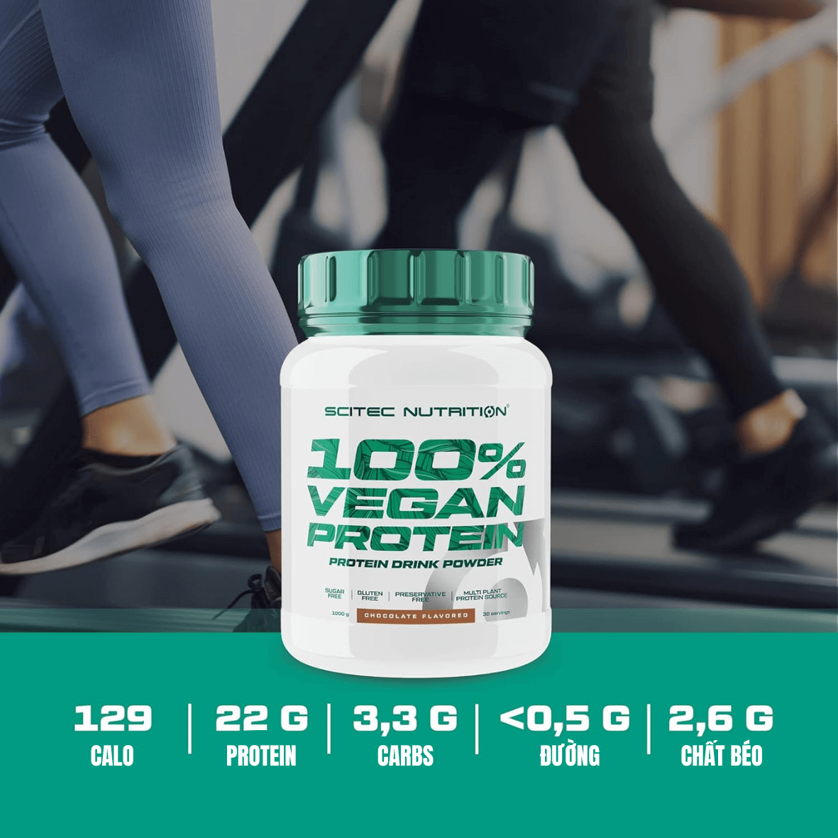 Sữa Tăng Cơ Thực Vật Vegan Protein Scitec Nutrition 1kg (30 Serving)