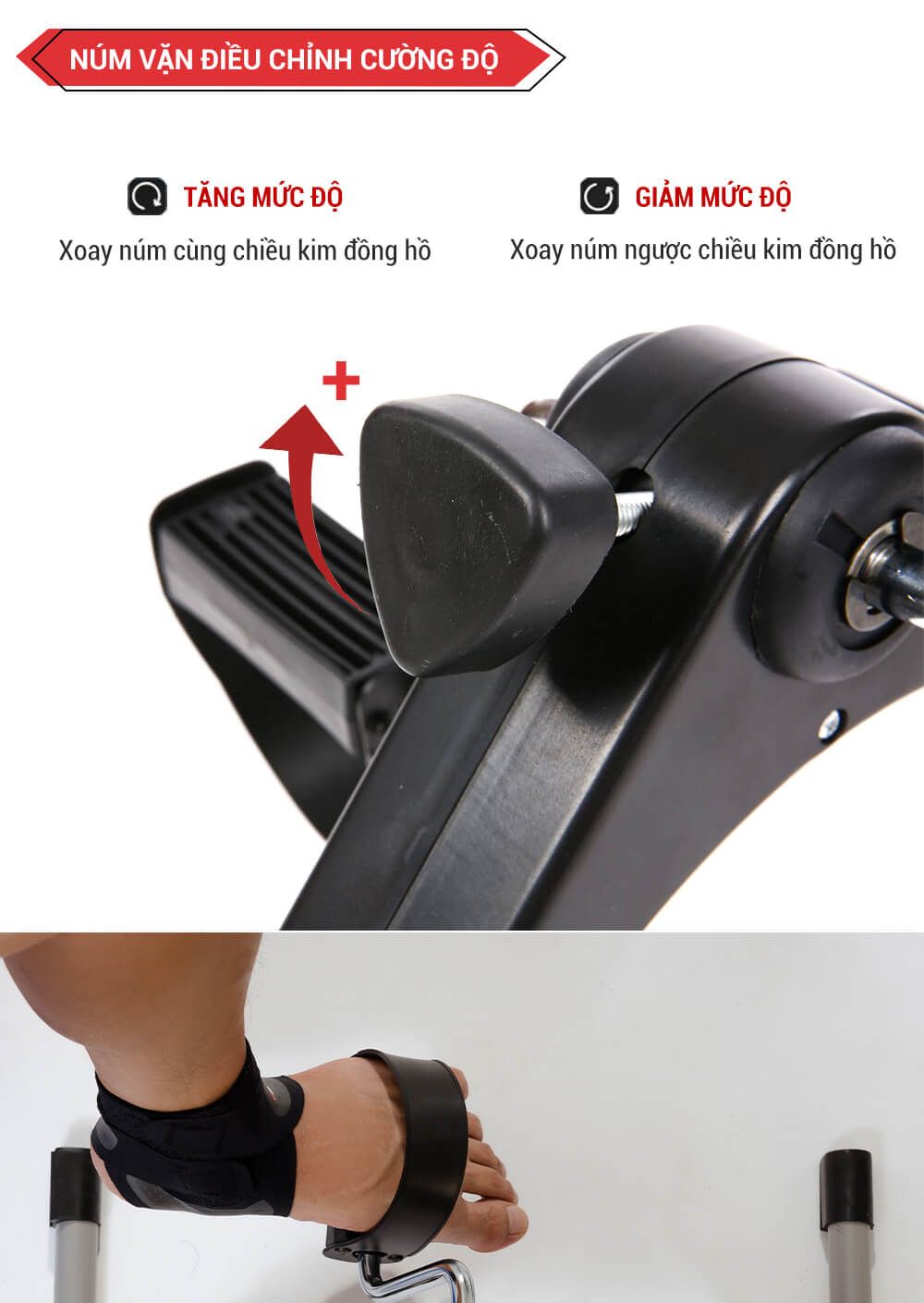 Xe đạp thể dục mini tại nhà gấp gọn GoodFit GF002MB