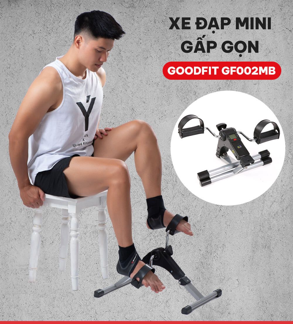 Xe đạp thể dục mini tại nhà gấp gọn GoodFit GF002MB