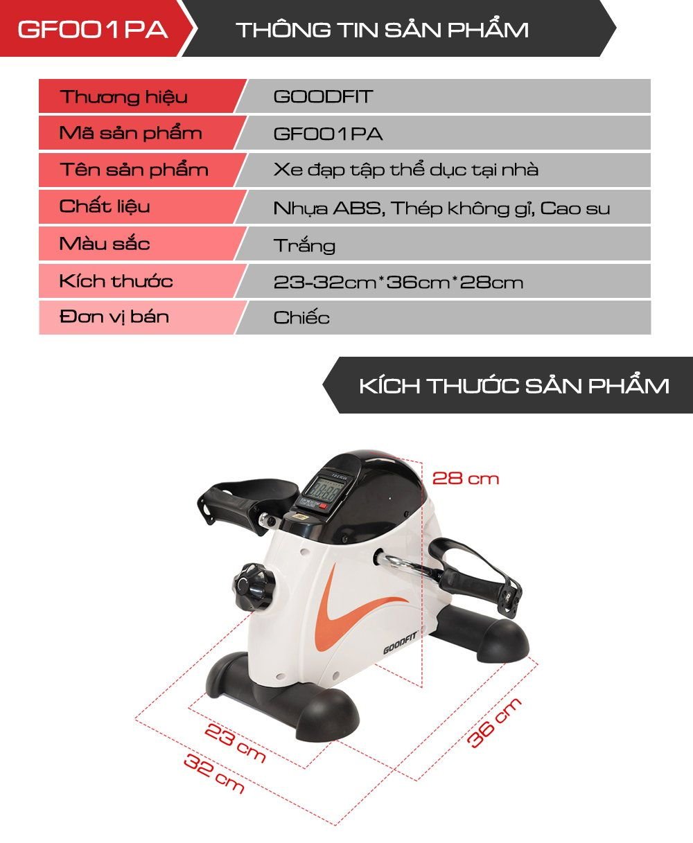 Xe đạp thể dục tại nhà chính hãng GoodFit GF001PA