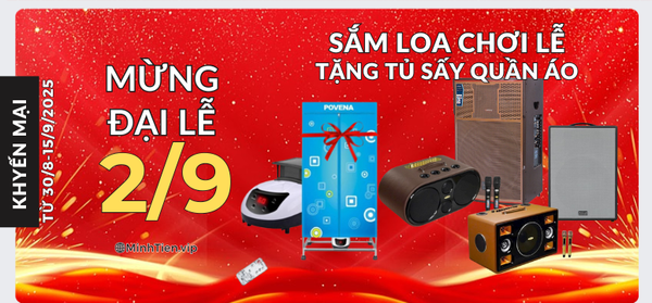 2/9 Sắm Loa chơi lễ tặng Tủ sấy quần áo mang về cho vợ