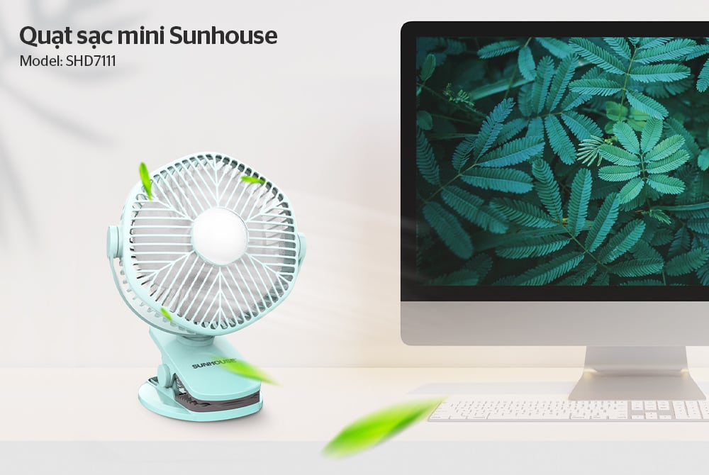 hình ảnh  Quạt tích điện MINI SUNHOUSE SHD7111