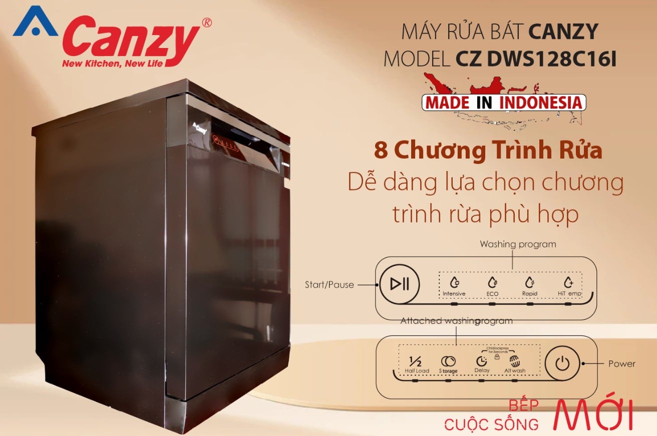 Máy Rửa Bát CANZY CZ-DWS128C16I