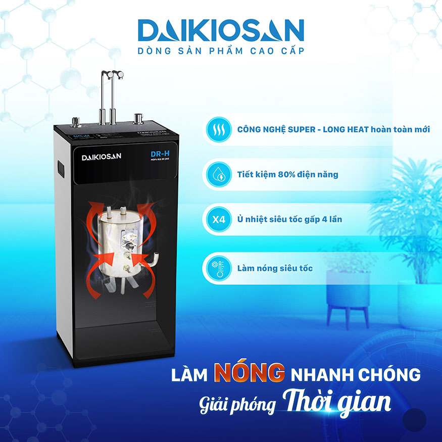 Máy lọc nước Nóng Nguội Lạnh Daikiosan DR H DN302