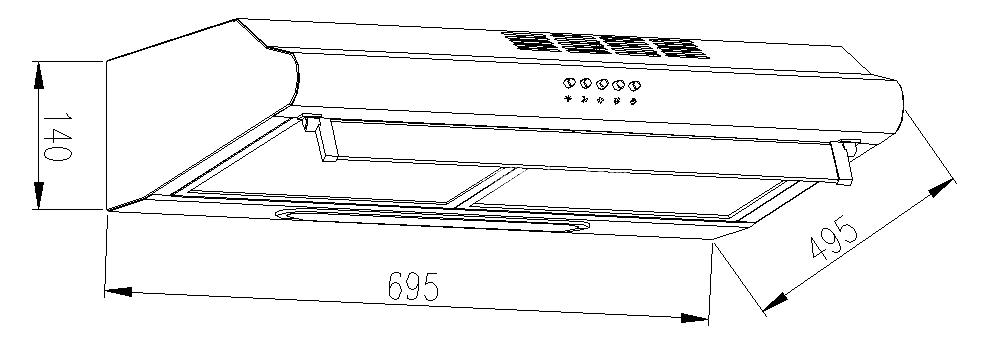 MÁY HÚT MÙI ÂM TỦ SEVILLA SV-270W