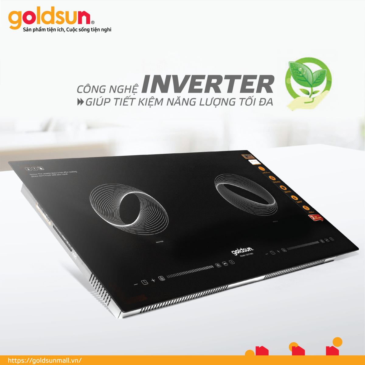 Bếp điện từ đôi Goldsun GDI7460