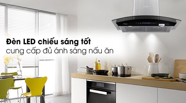 hình ảnh Máy hút mùi kính cong vẫy tay Pramie AC17-700