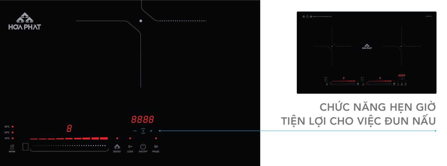 Bếp từ đôi Hòa Phát HPC D21A2 cẩm lệ đà nẵng