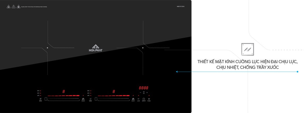 Bếp từ đôi Hòa Phát HPC D21A2 liên chiểu đà nẵng