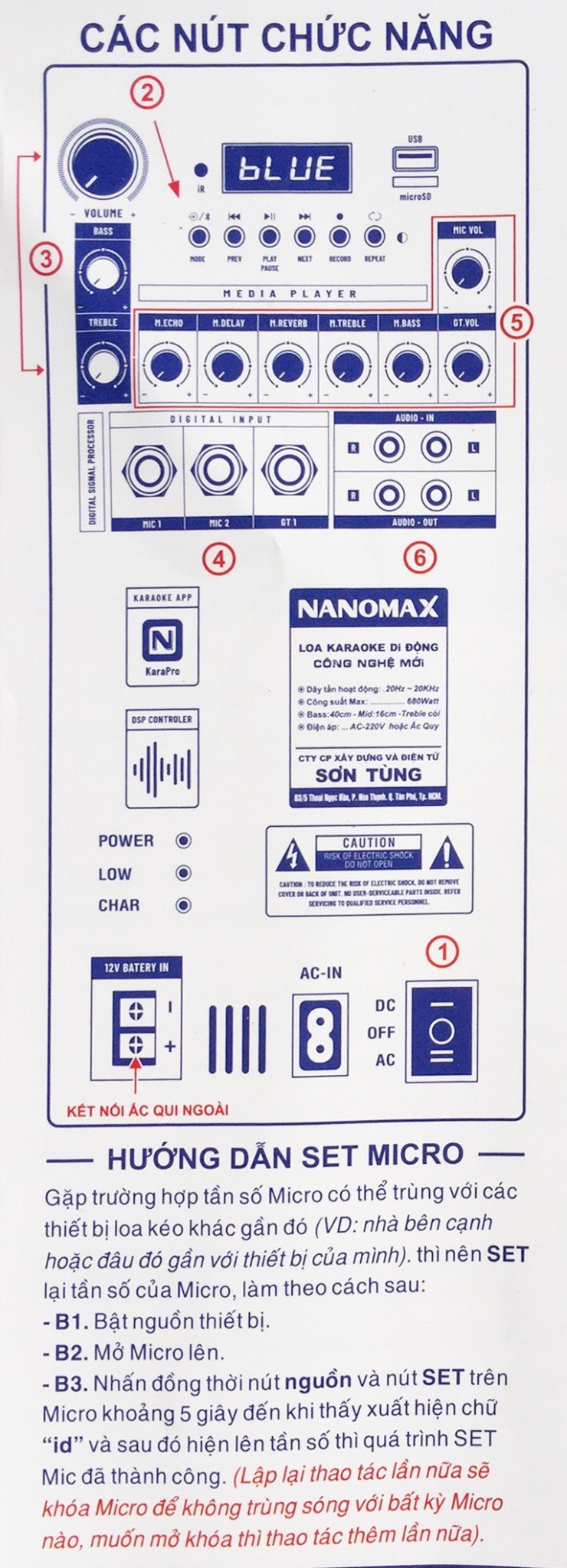Hướng dẫn sử dụng loa kéo Nanomax
