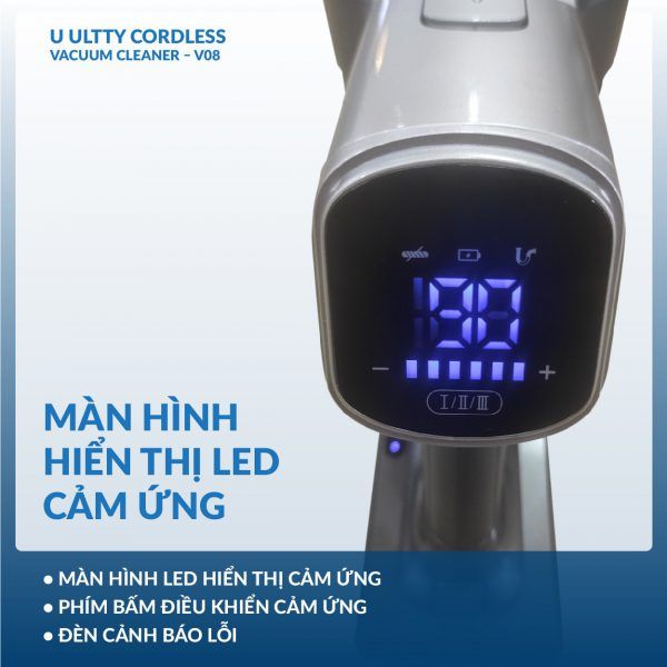 Máy hút bụi lau nhà u ultty v08 led