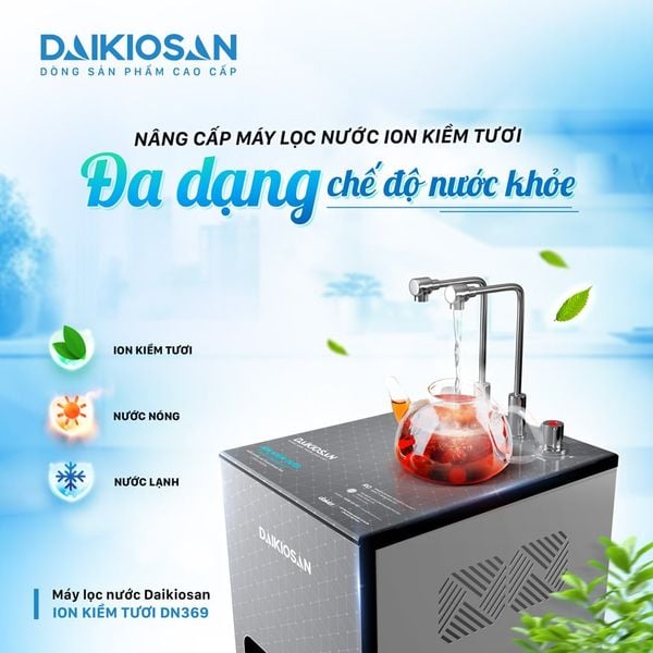 Máy lọc nước ion kiềm tươi Daikiosan DN369 Đà Nẵng