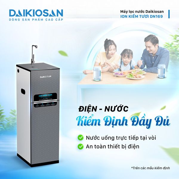 Máy lọc nước ion kiềm tươi Daikiosan nóng nguội DN269 ngũ hàng sơn trà đà nẵng