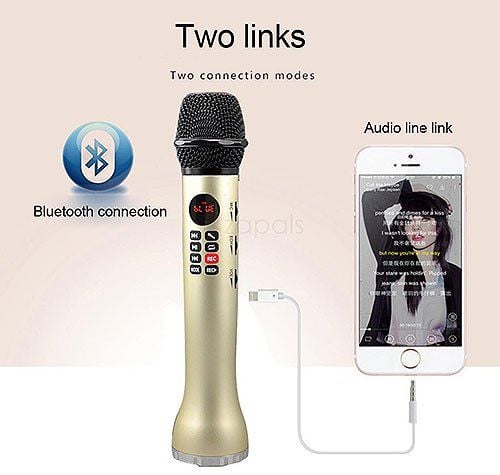 Micro Bluetooth hát Karaoke có ghi âm liền loa L-598 