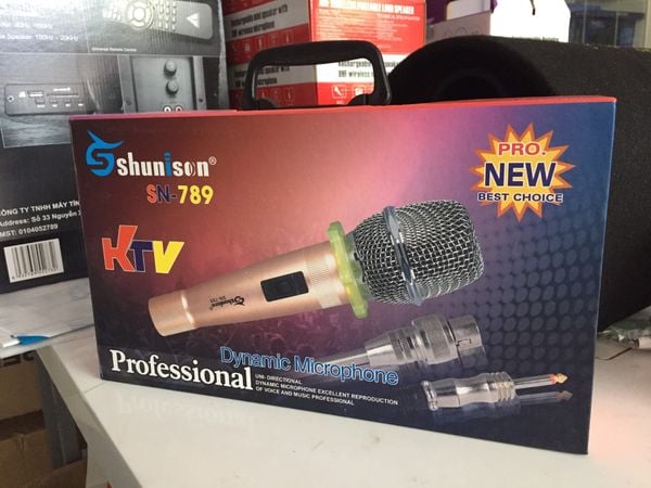 hộp Micro hát karaoke có dây Shunison KTV 123