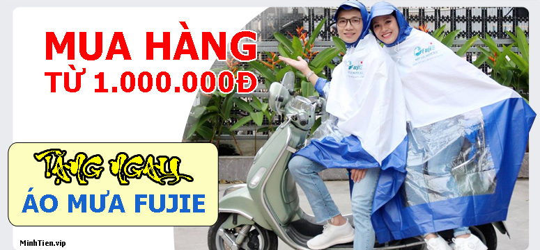 Mua hàng 1 triệu tặng áo mưa Fujie Nhật Bản