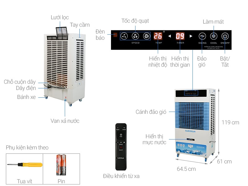 Quạt Điều Hòa Daikiosan 6000B