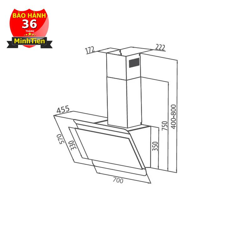 Máy Hút Mùi Độc Lập Canzy CZ-2770H