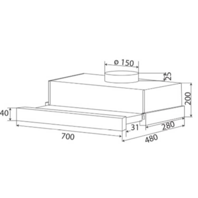 MÁY HÚT MÙI KAFF KF-TL700ST