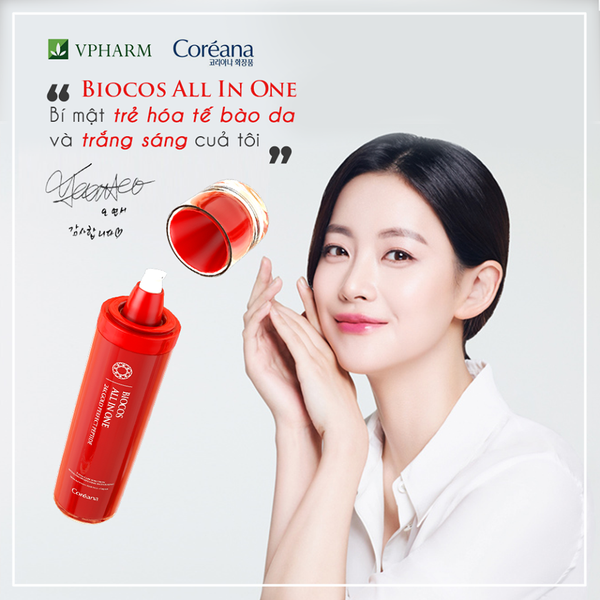 Serum tế bào gốc Biocos All in one bí mật trẻ hóa tế bào và trắng sáng của tôi