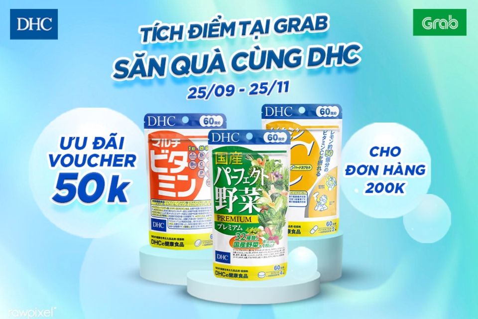 Tích điểm tại GRAB, săn quà cực đỉnh cùng DHC Việt Nam
