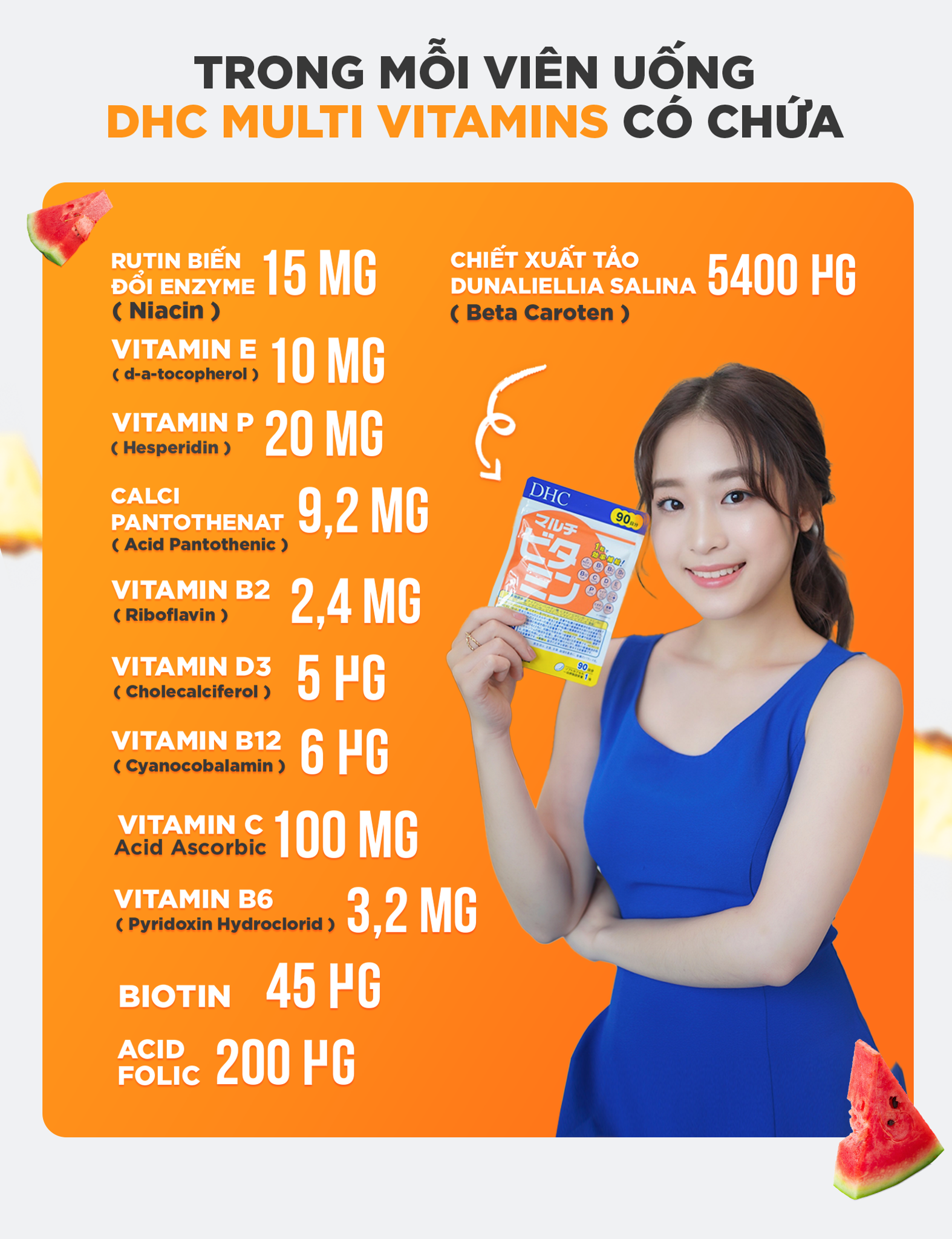 Viên uống vitamin tổng hợp DHC Multi Vitamins