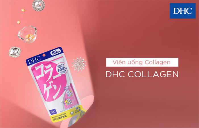 Viên uống collagen DHC chứa 2050mg collagen peptide từ cá biển