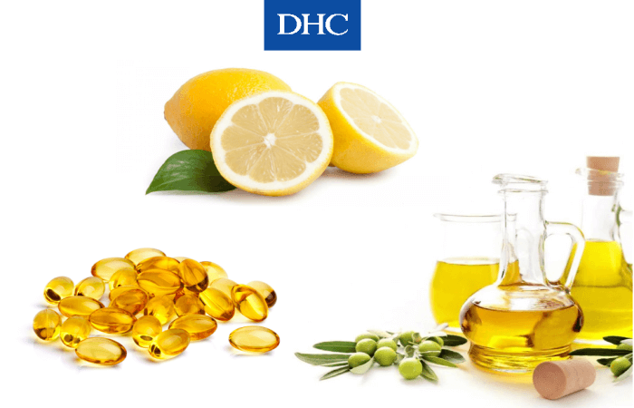 Mặt nạ vitamin E kết hợp với chanh tươi và dầu olive giúp làm sáng và dưỡng da mịn màng