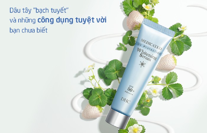 Thành phần lành tính an toàn từ DHC UV Protection Whitening giúp chống nắng đồng thời cải thiện sắc tố da và làm mờ thâm