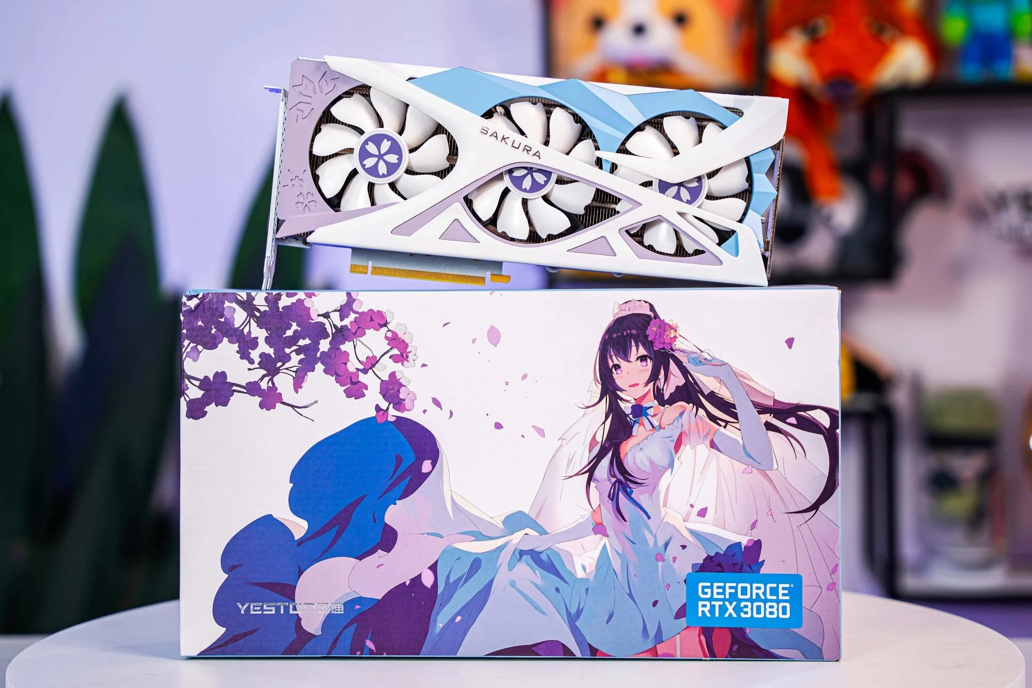 Card màn hình YESTON GeForce RTX 3080 10GB SAKURA HITOMI