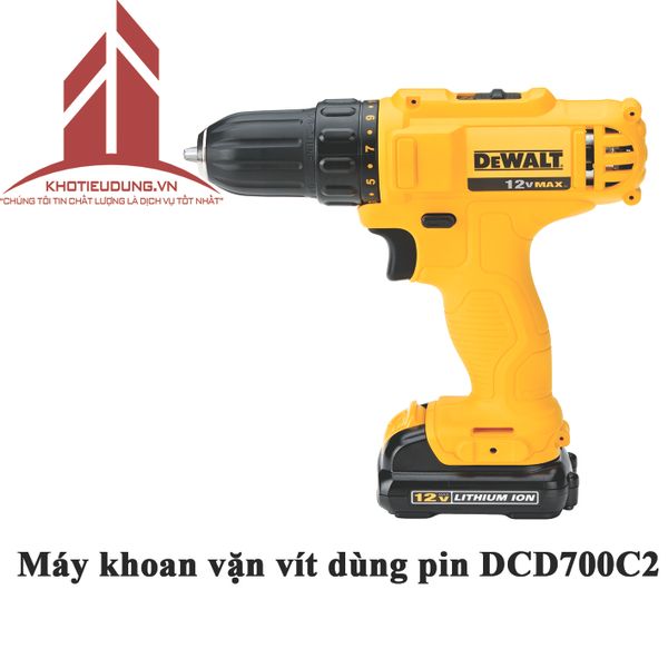 Máy khoan vặn vít dùng pin DCD700C2