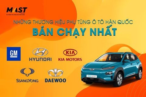 Top 16 thương hiệu phụ tùng ô tô Hàn Quốc bán chạy nhất năm