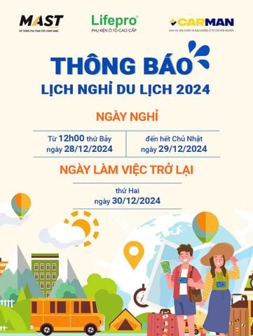 THÔNG BÁO NGHỈ DU LỊCH CUỐI NĂM 2024