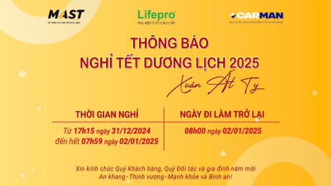 THÔNG BÁO NGHỈ TẾT DƯƠNG LỊCH 2025