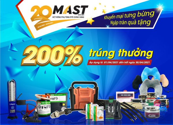 HOT SALES MỪNG SINH NHẬT 20 NĂM -  200% CƠ HỘI TRÚNG THƯỞNG